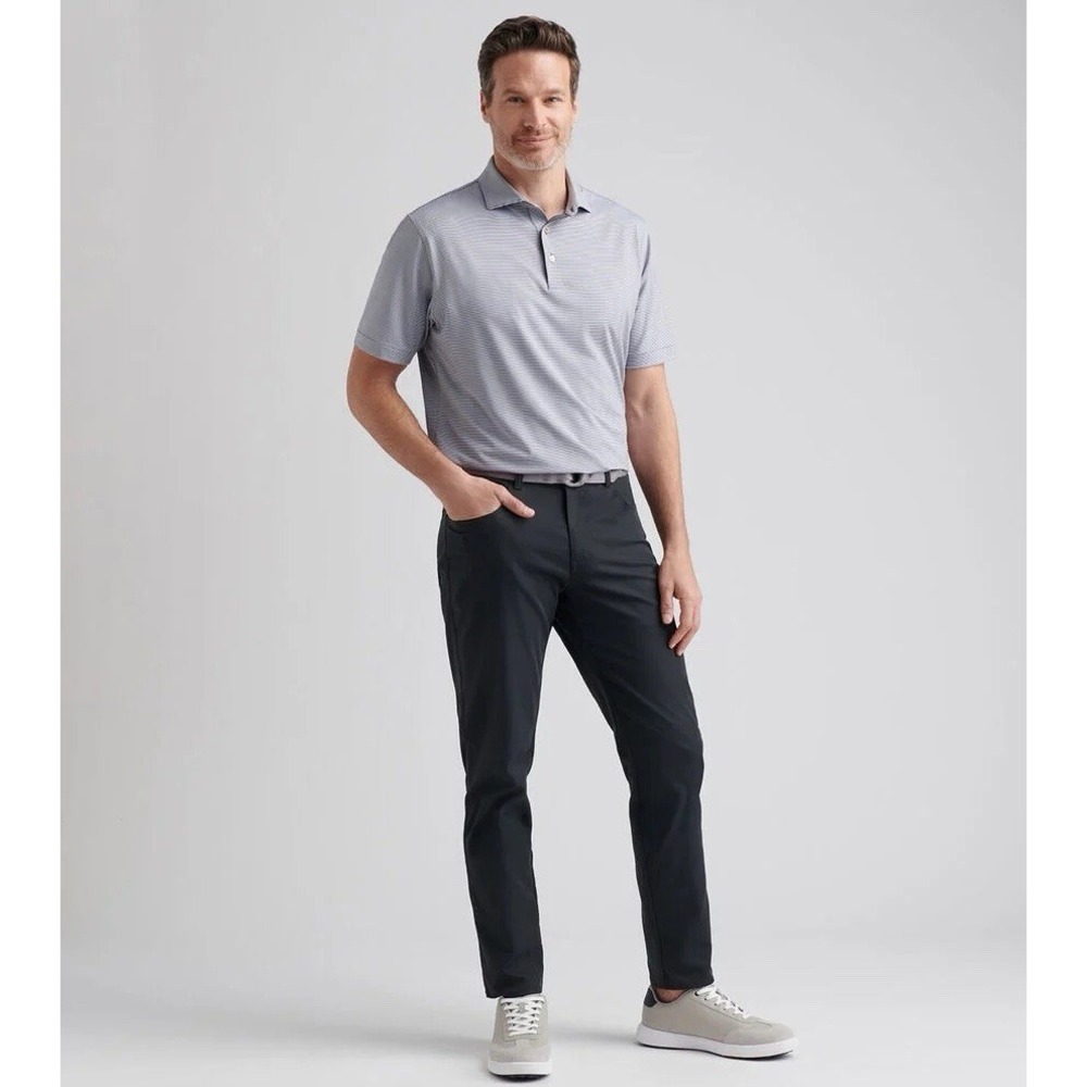 NWT Peter Millar EB66 Crown Sport Performance Five Pocket Mens 40x32 Black Pant